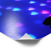 Mooie Ballerina met drijvende harten Foto Afdruk (Hoek)