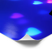 Mooie Ballerina met drijvende harten Perfect Poster (Hoek)