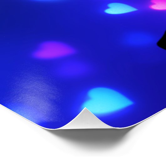 Mooie Ballerina met drijvende harten Perfect Poster (Hoek)