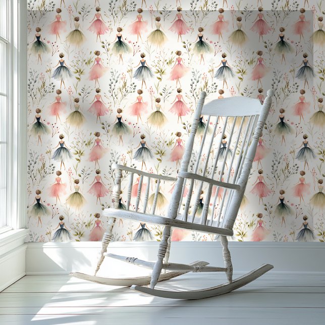 Mooie Ballerina Pastel Wallpaper Behang (Creator heeft geüpload)