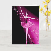 Mooie Ballerina & Rozen Groeten Kaart (Gele Bloem)