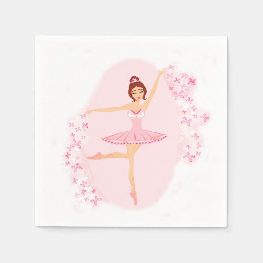 Mooie ballerina servet (Voorkant)