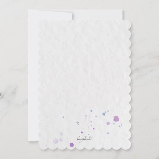 Mooie Ballerina uitnodiging (Achterkant)