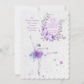 Mooie Ballerina uitnodiging (Voorkant)
