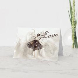 Mooie Ballerina, White Roses Valentijnsdag H Feestdagen Kaart