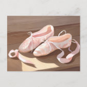 Mooie ballet slipers | Mooie roze Briefkaart (Voorkant)