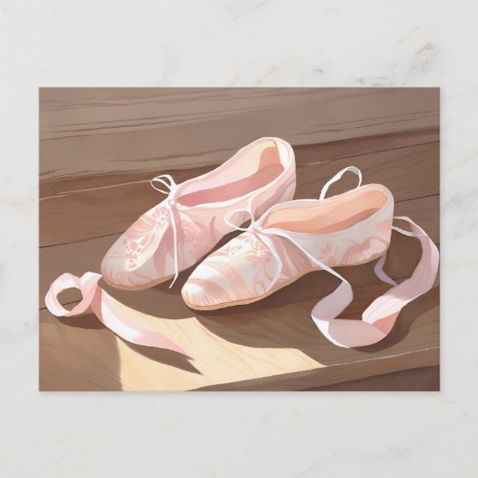 Mooie ballet slipers | Pretty Pink Briefkaart (Voorkant)