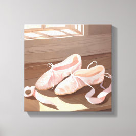 Mooie ballet slippertjes | Mooi roze Canvas Afdruk