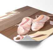 Mooie ballet slippertjes | Mooie roze Poster (Hoek)