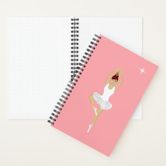 Mooie balletdanser op roze Notitieboek (Binnen)