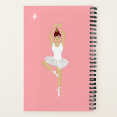 Mooie balletdanser op roze Notitieboek (Achterkant)