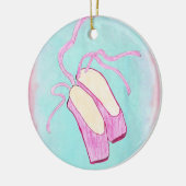 Mooie balletschoenen voor sierdoeleinden keramisch ornament (Links)