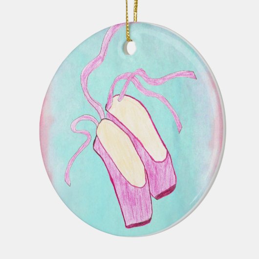 Mooie balletschoenen voor sierdoeleinden keramisch ornament (Links)