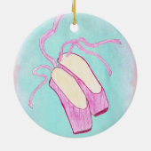 Mooie balletschoenen voor sierdoeleinden keramisch ornament (Achterkant)