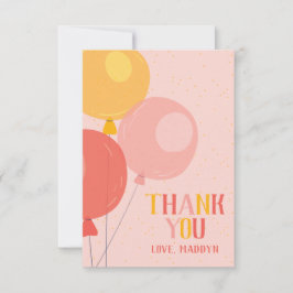 Mooie ballon bedankkaart