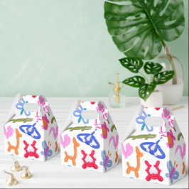 Mooie ballon dieren kleurrijk kinderpatroon bedankdoosjes