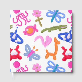 Mooie ballon dieren kleurrijk kinderpatroon gastenboek