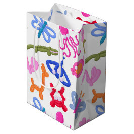Mooie ballon dieren kleurrijk kinderpatroon medium cadeauzakje