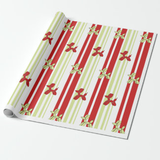 Mooie ballonhond patroon rood groene streep feestj cadeaupapier