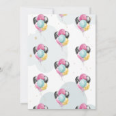 Mooie ballonnen, sterren en wolken kaart (Achterkant)