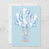 Mooie Ballonnenmand Met Olifantje Voor Baby Jongen Kaart (Achterkant)