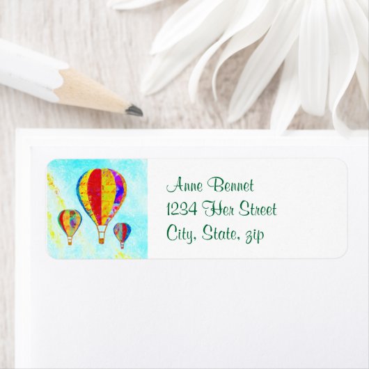 Mooie Ballons adreslabel Etiket (Insitu)