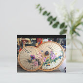 Mooie bamboe-paraplu's uit Taiwan Briefkaart (Staand voorkant)