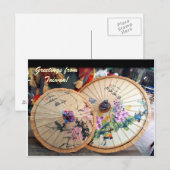 Mooie bamboe-paraplu's uit Taiwan Briefkaart (Voorkant / Achterkant)