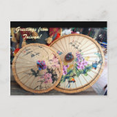 Mooie bamboe-paraplu's uit Taiwan Briefkaart (Voorkant)