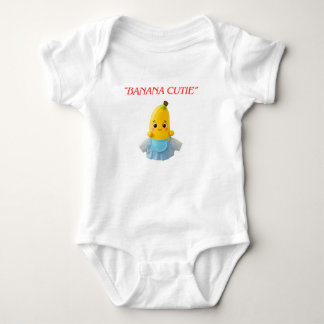 Mooie Banaan Baby – Aardige Cartoon Banaan in Blau Romper