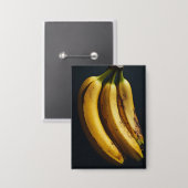 Mooie Banaan Trio in het Donker Button (Voorkant / Achterkant)
