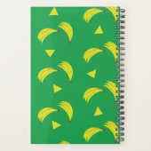 Mooie Bananen Handgetekend Groen Geel Patroon Planner (Achterkant)
