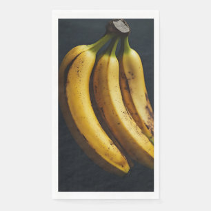 Mooie Bananen Trio in het Donker Servet