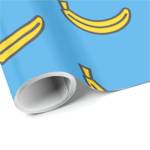 Mooie Bananenprint Leuke Zomerfeestpatroon Cadeaupapier