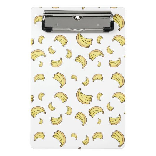 Mooie Bananenprint | Met de Hand Getekende Banaan  Mini Klembord (Voorkant)