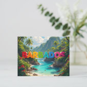 Mooie barbados briefkaart (Staand voorkant)