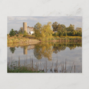 Mooie Barn in het water Briefkaart