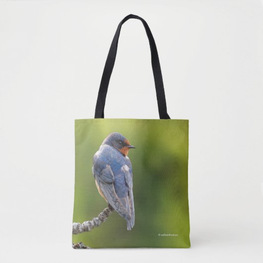 Mooie Barn Swallow op een Branch Tote Bag (Voorkant)