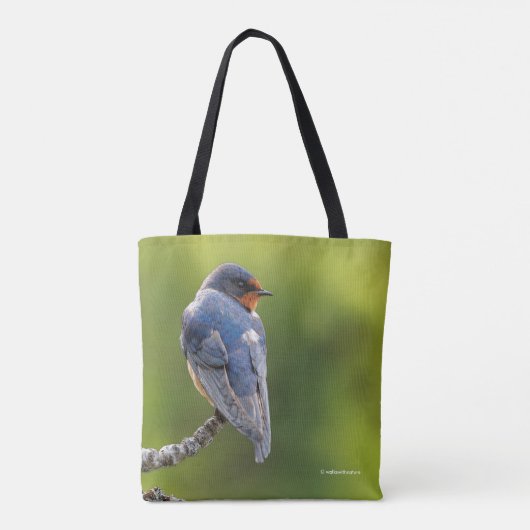 Mooie Barn Swallow op een Branch Tote Bag (Achterkant)