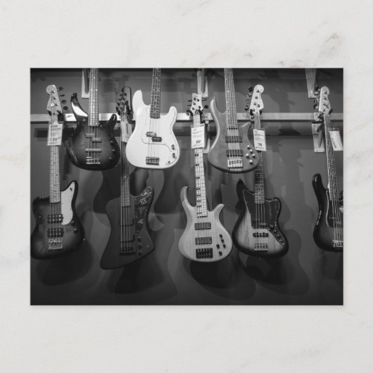 Mooie basgitaar briefkaart (Voorkant)