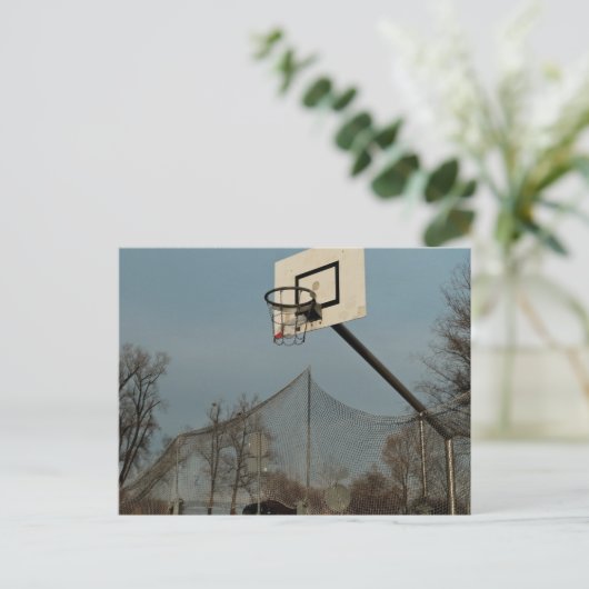 Mooie Basketbal Briefkaart (Staand voorkant)