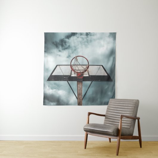 Mooie basketbal cadeau wandkleed (In situ)