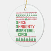 Mooie Basketball Coach, leuk kerstcadeau Keramisch Ornament (Links)