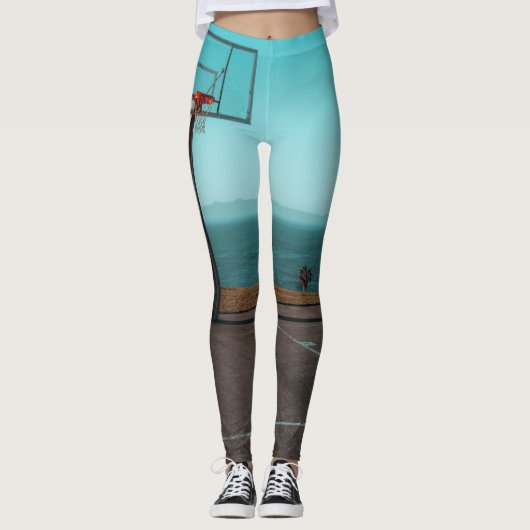 Mooie basketbalring leggings (Voorkant)
