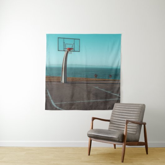 Mooie basketbalring wandkleed (In situ)