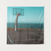 Mooie basketbalring wandkleed (Voorkant)