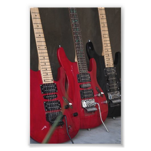 Mooie bass Guitar Foto Afdruk (Voorkant)