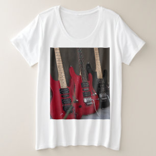 Mooie bass Guitar Grote Maat T-shirt