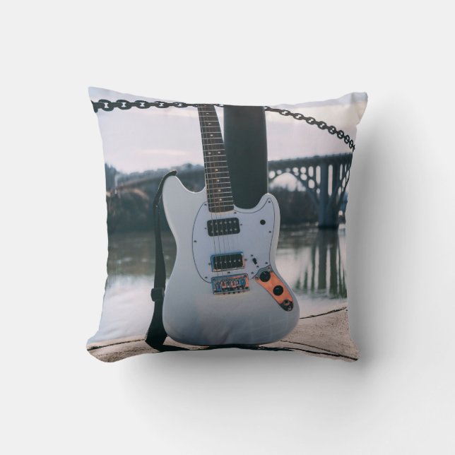 Mooie bass Guitar Kussen (Voorkant)