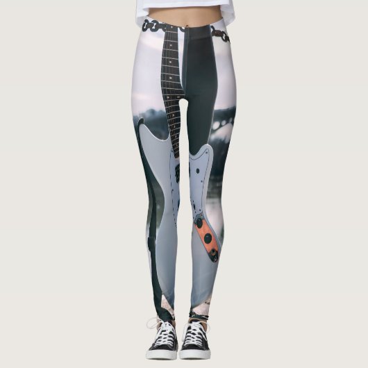 Mooie bass Guitar Leggings (Voorkant)